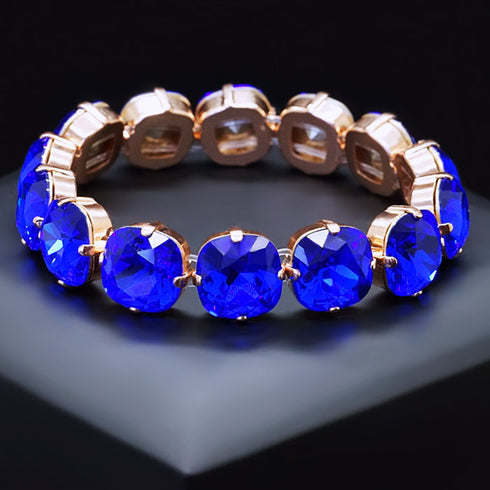 Браслет "Apžilbinošs Mirdzums (Majestic Blue)" с кристаллами Swarovski™